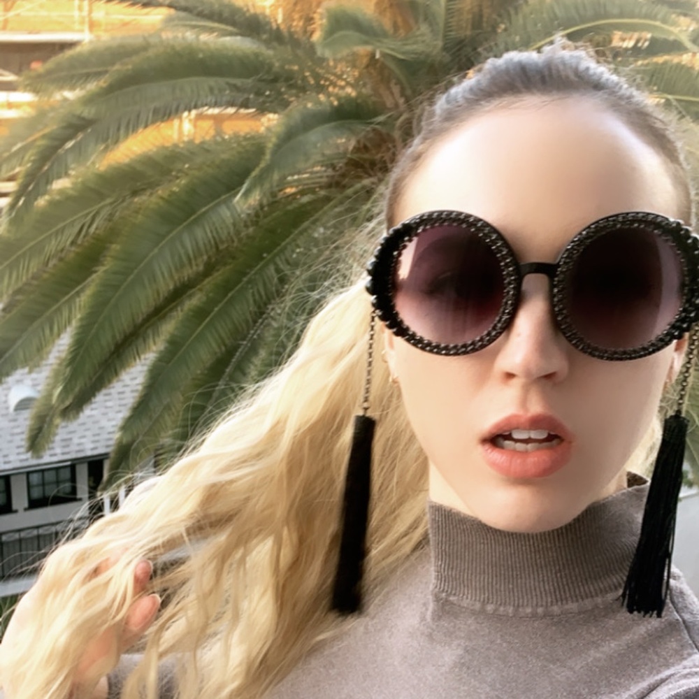 Black Fringe Sunglasses